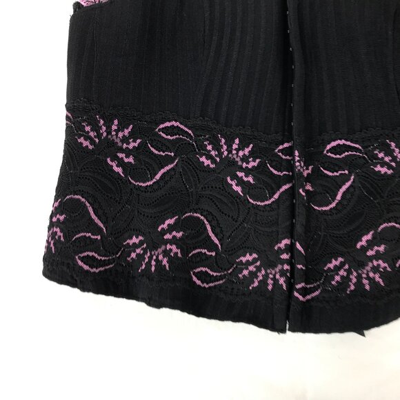 CACIQUE - WOMEN'S 18/20 - BLACK LACE-UP HOOK & EYE CORSET - Picture 3 of 6